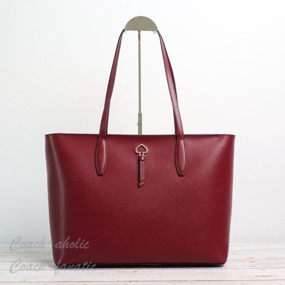 NWT Kate Spade Adel Leather Tote in Cherrywood - Picture 2 of 9